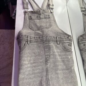 Girls’ Gray Overall Dress